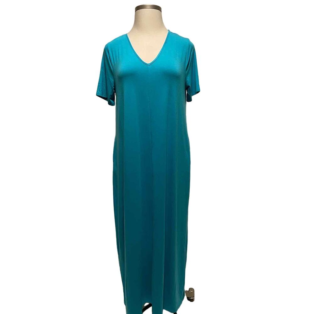 Zenana Size 1X Turquoise Maxi Dress